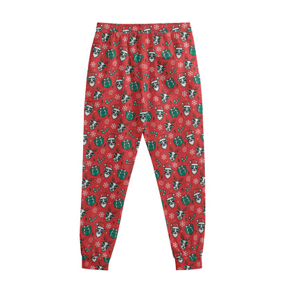 Christmas Cow Pattern Print Sweatpants