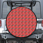 Christmas Cow Pattern Print Tire Cover