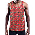 Christmas Cow Pattern Print Men's Workout Tank Top