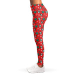 Christmas Cow Pattern Print Women's Leggings
