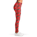 Christmas Cow Pattern Print Women's Leggings