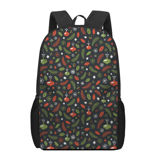 Christmas Decorations Pattern Print 17 Inch Backpack
