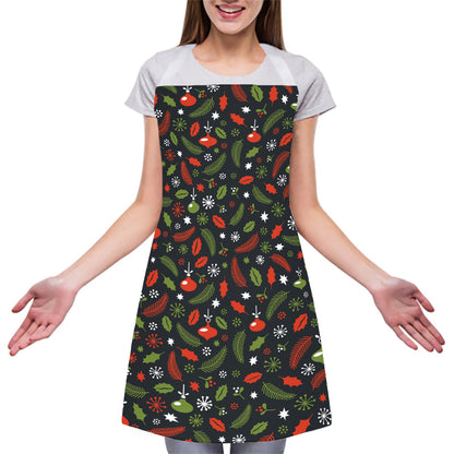 Christmas Decorations Pattern Print Adjustable Apron
