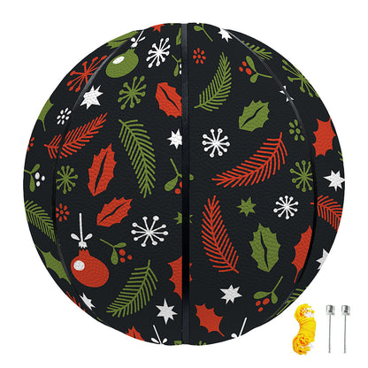 Christmas Decorations Pattern Print Basketball