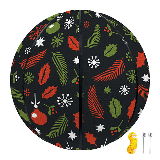 Christmas Decorations Pattern Print Basketball