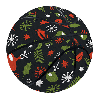 Christmas Decorations Pattern Print Basketball