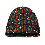 Christmas Decorations Pattern Print Beanie