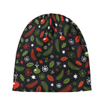 Christmas Decorations Pattern Print Beanie