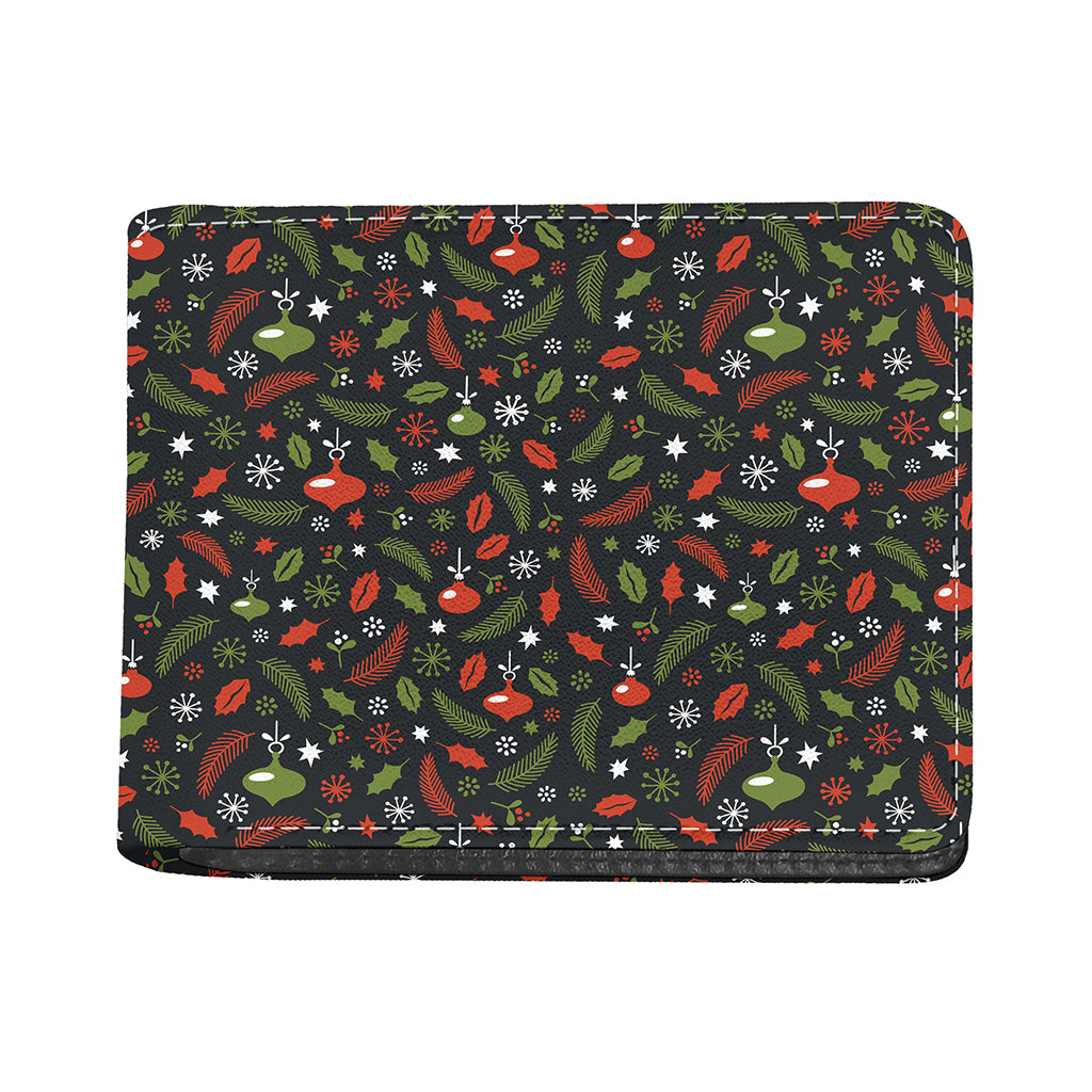 Christmas Decorations Pattern Print Bifold Wallet