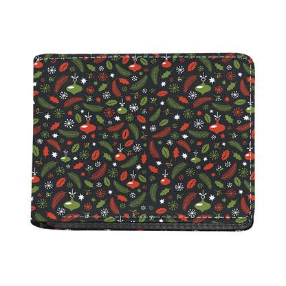 Christmas Decorations Pattern Print Bifold Wallet