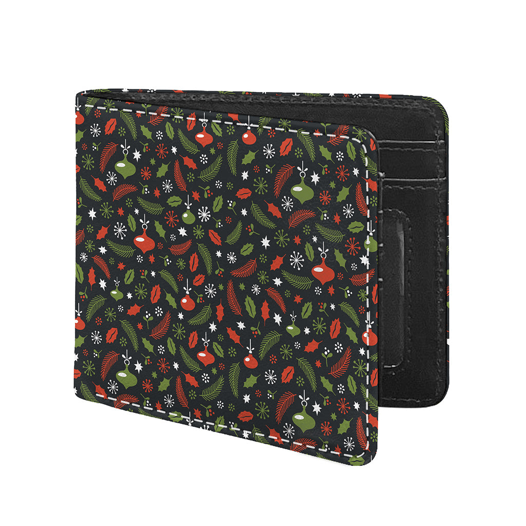 Christmas Decorations Pattern Print Bifold Wallet