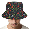 Christmas Decorations Pattern Print Bucket Hat