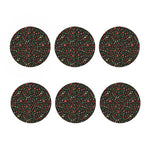 Christmas Decorations Pattern Print Coaster Set