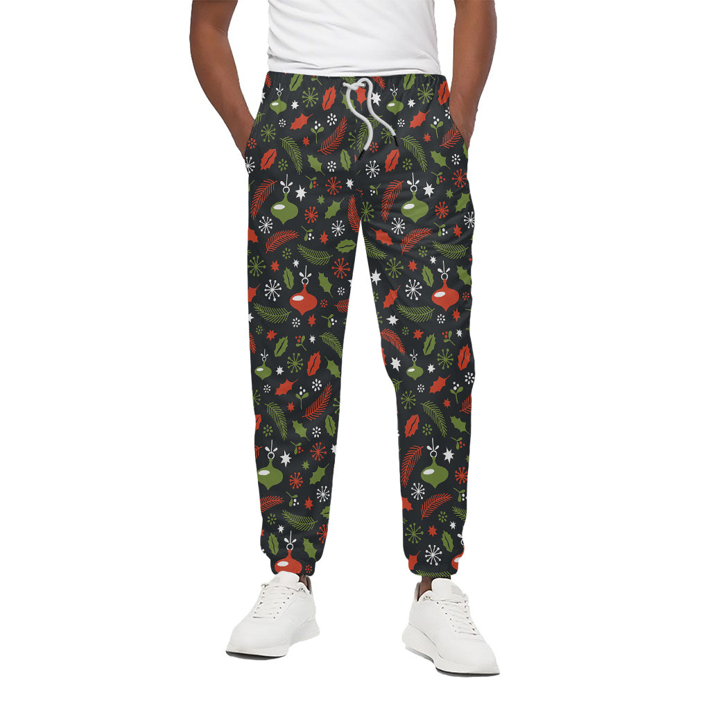 Christmas Decorations Pattern Print Cotton Pants