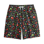 Christmas Decorations Pattern Print Cotton Shorts