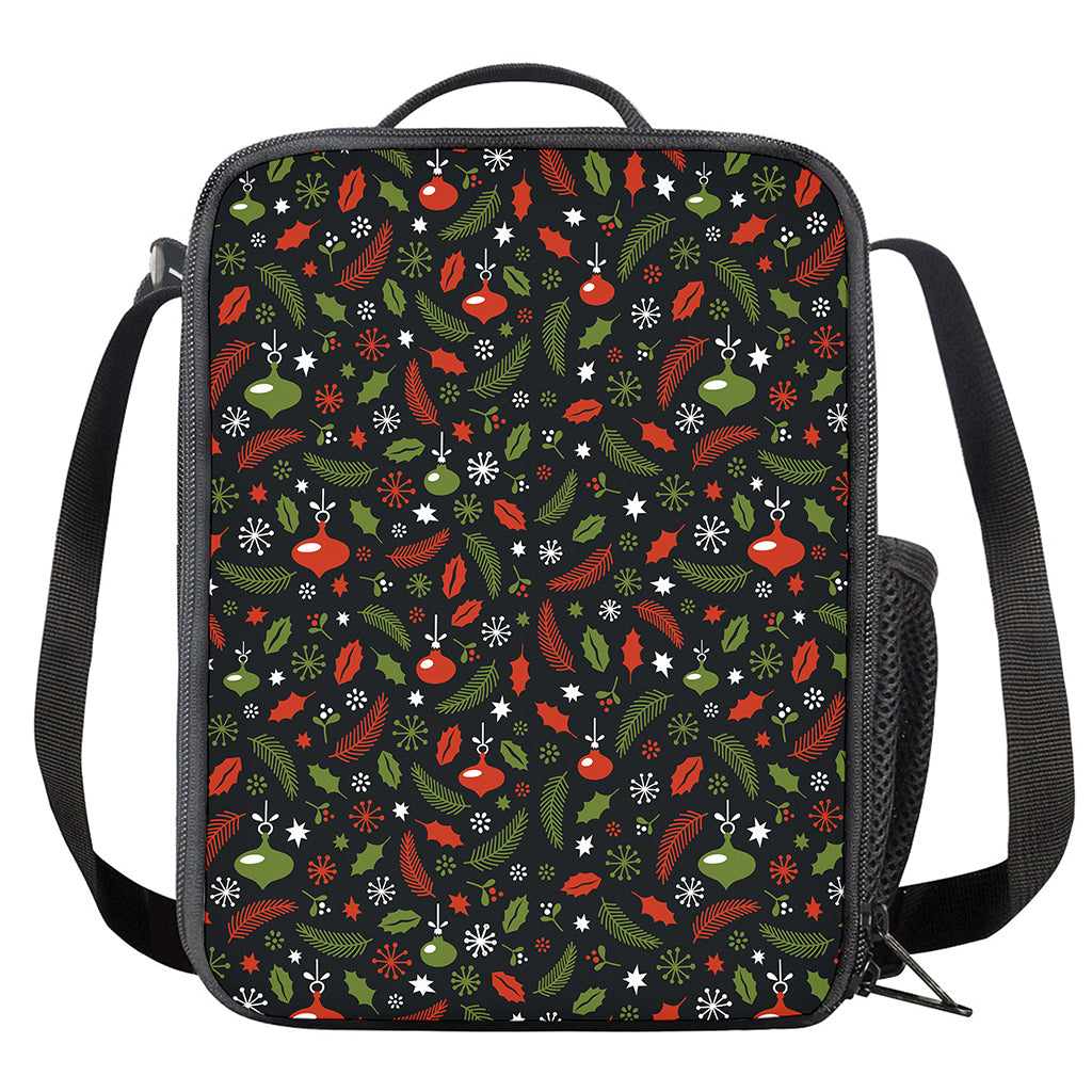 Christmas Decorations Pattern Print Crossbody Lunch Bag