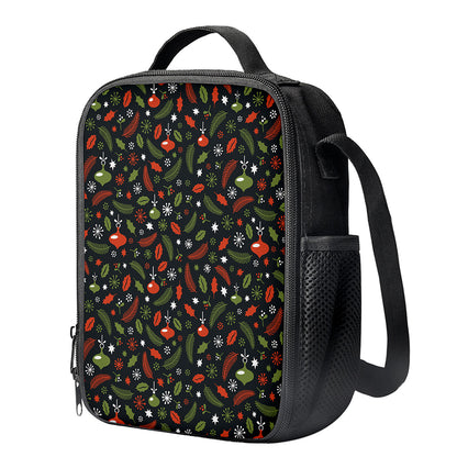 Christmas Decorations Pattern Print Crossbody Lunch Bag
