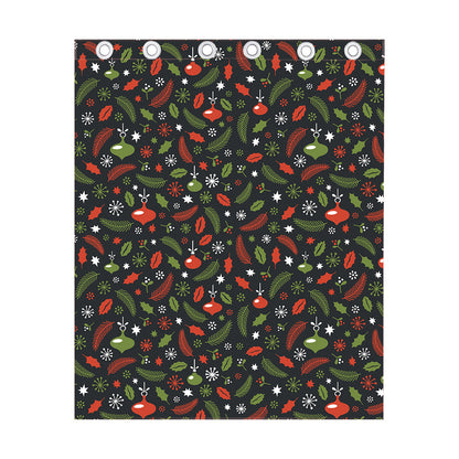 Christmas Decorations Pattern Print Curtain