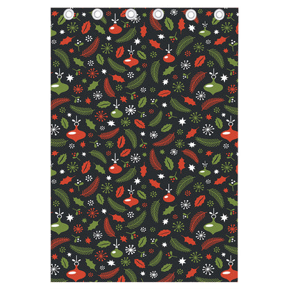 Christmas Decorations Pattern Print Curtain
