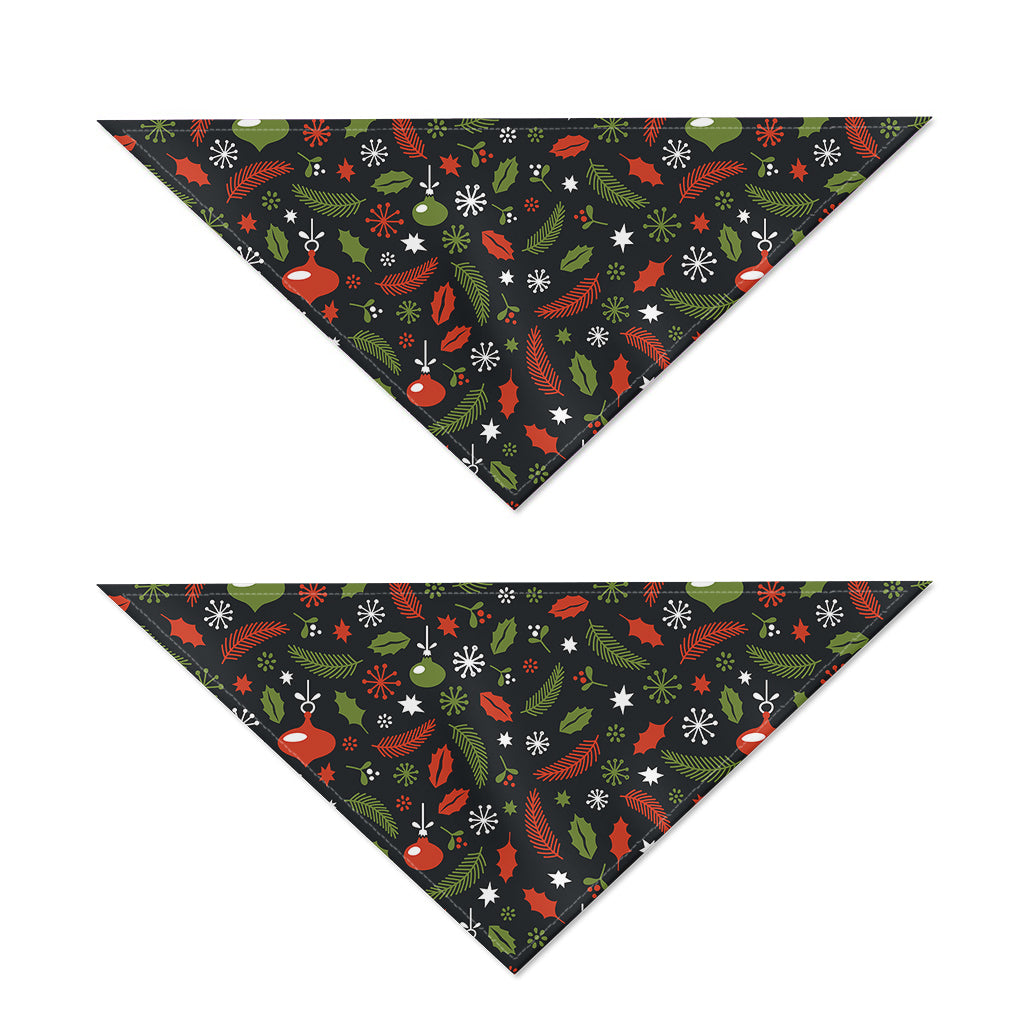 Christmas Decorations Pattern Print Dog Bandana