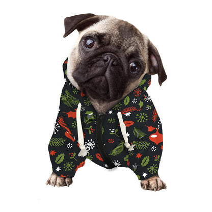 Christmas Decorations Pattern Print Dog Zip Up Hoodie