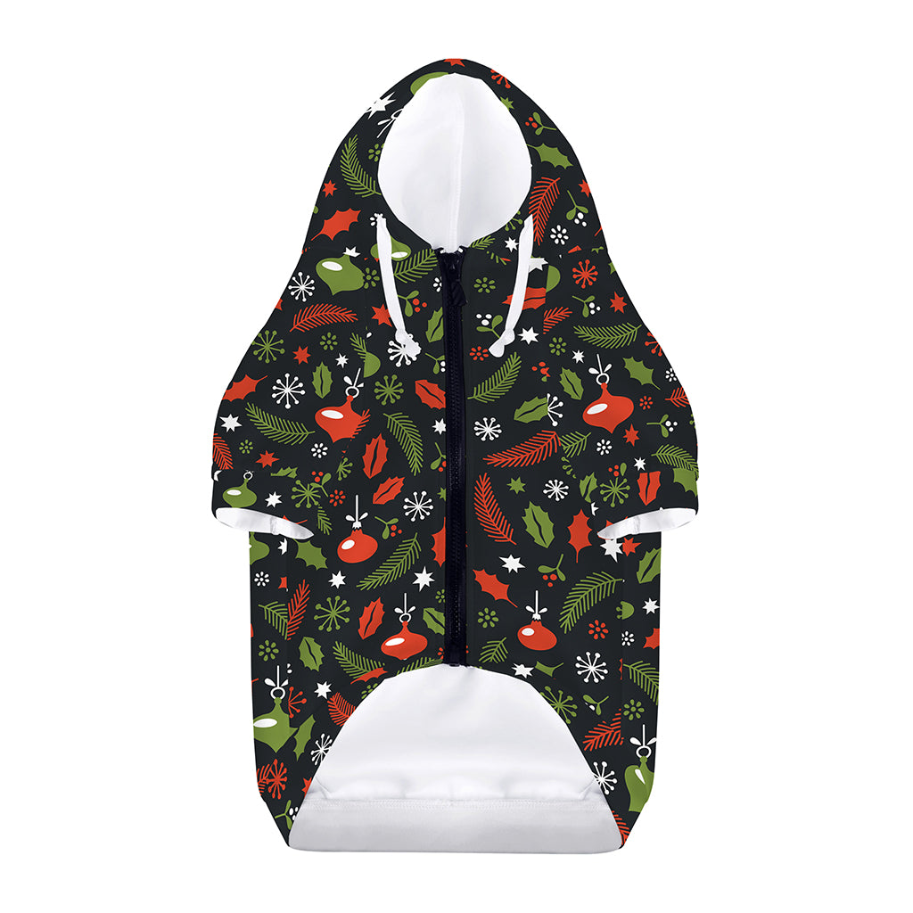 Christmas Decorations Pattern Print Dog Zip Up Hoodie