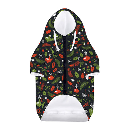Christmas Decorations Pattern Print Dog Zip Up Hoodie