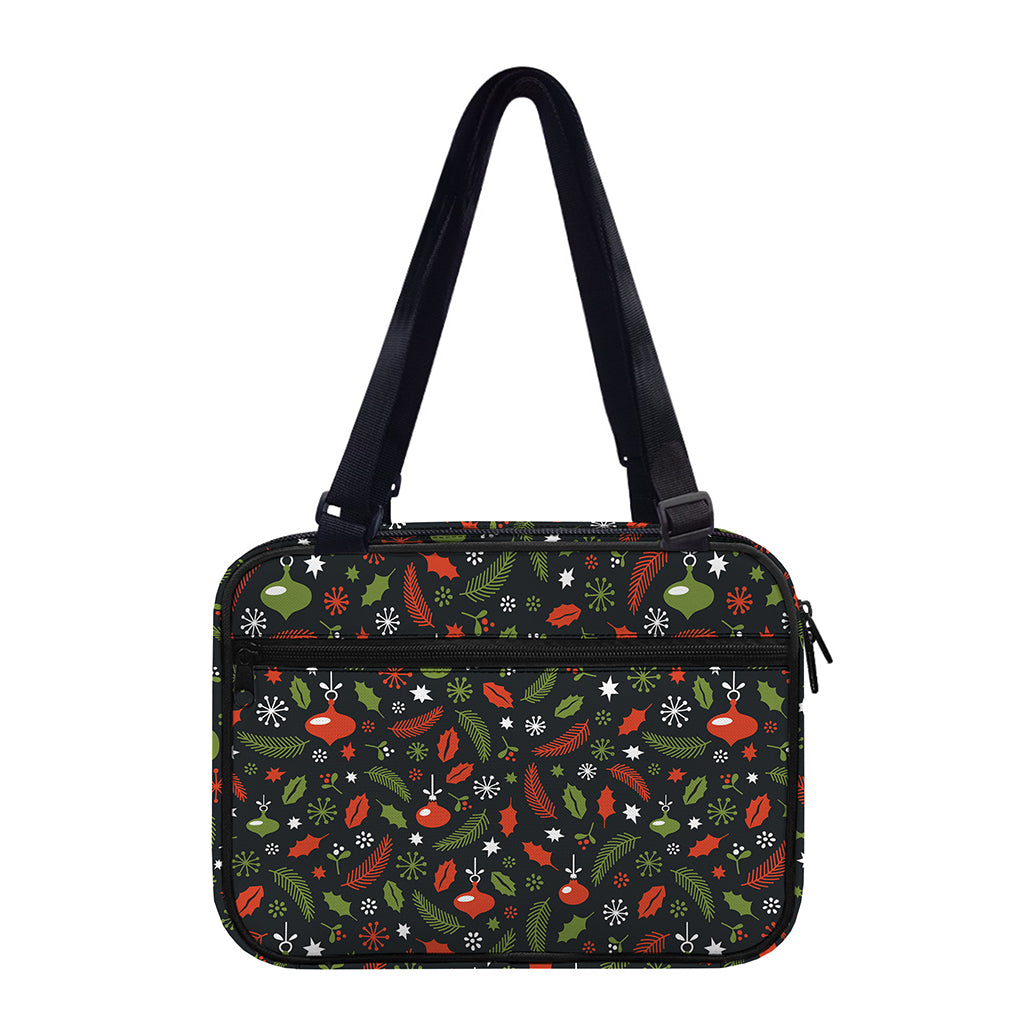 Christmas Decorations Pattern Print Double Strap Bible Bag