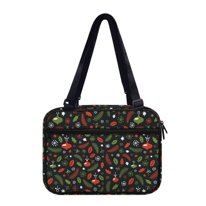 Christmas Decorations Pattern Print Double Strap Bible Bag