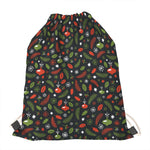 Christmas Decorations Pattern Print Drawstring Bag