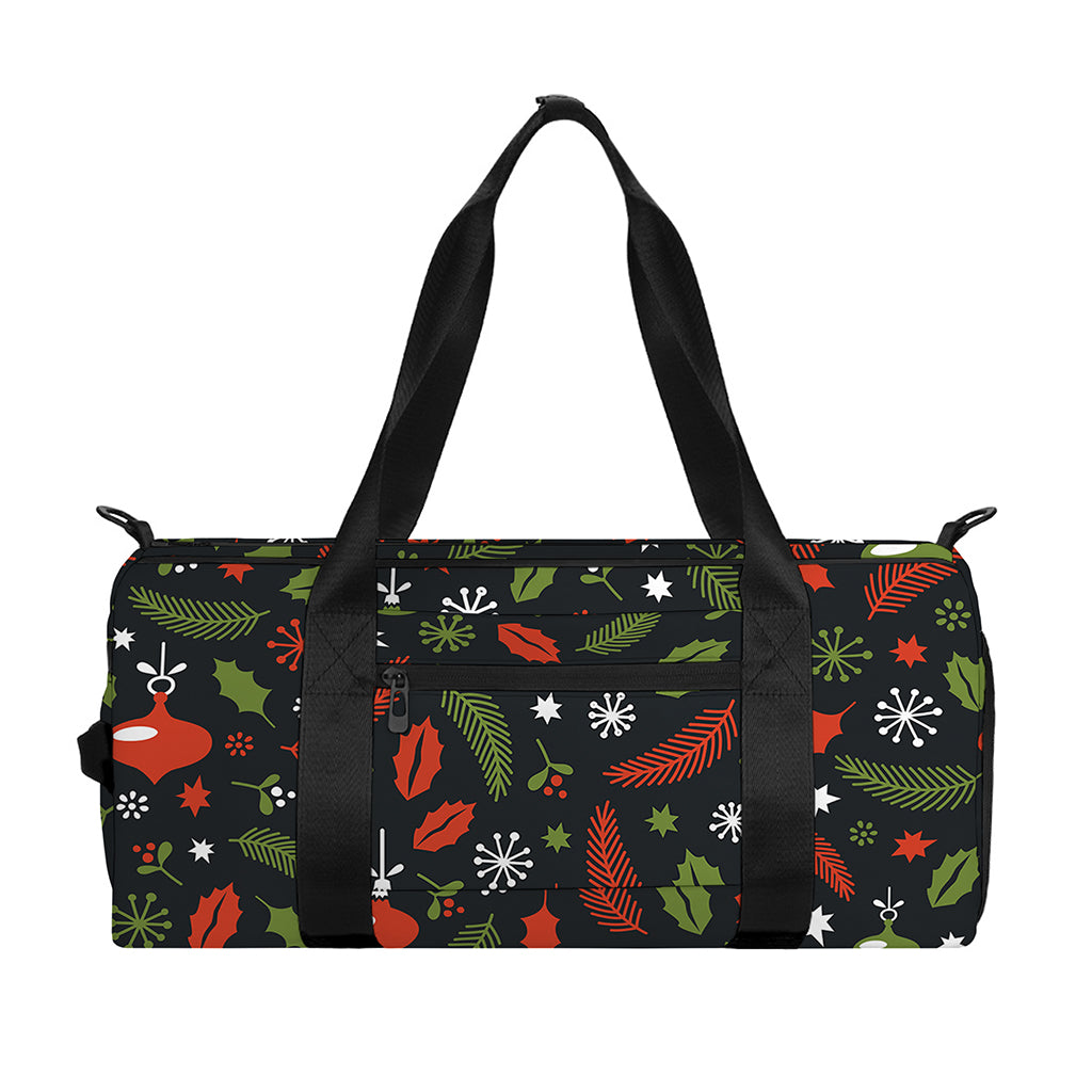 Christmas Decorations Pattern Print Gym Bag