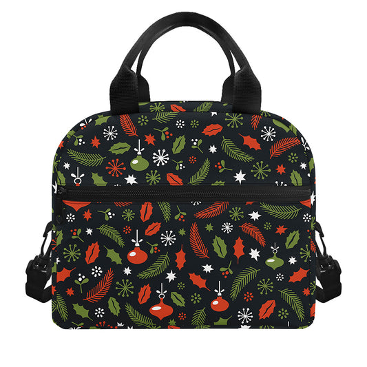 Christmas Decorations Pattern Print Insulated Lunch Bag