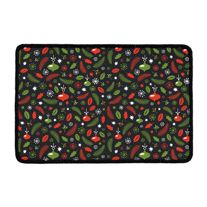 Christmas Decorations Pattern Print Kitchen Mat