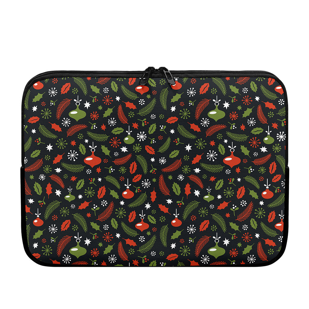 Christmas Decorations Pattern Print Laptop Sleeve