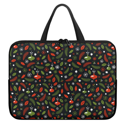 Christmas Decorations Pattern Print Laptop Sleeve With Handle