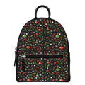 Christmas Decorations Pattern Print Leather Backpack