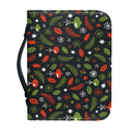 Christmas Decorations Pattern Print Leather Bible Cover