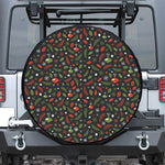 Christmas Decorations Pattern Print Leather Spare Tire Cover