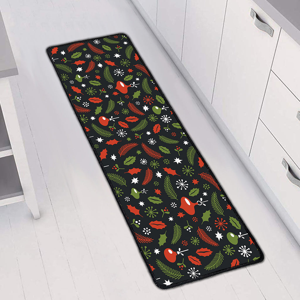 Christmas Decorations Pattern Print Long Kitchen Mat