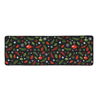 Christmas Decorations Pattern Print Long Kitchen Mat
