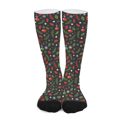 Christmas Decorations Pattern Print Long Socks