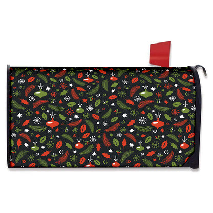Christmas Decorations Pattern Print Mailbox Cover