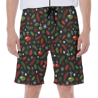 Christmas Decorations Pattern Print Men's Beach Shorts