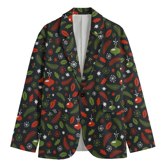 Christmas Decorations Pattern Print Men's Blazer