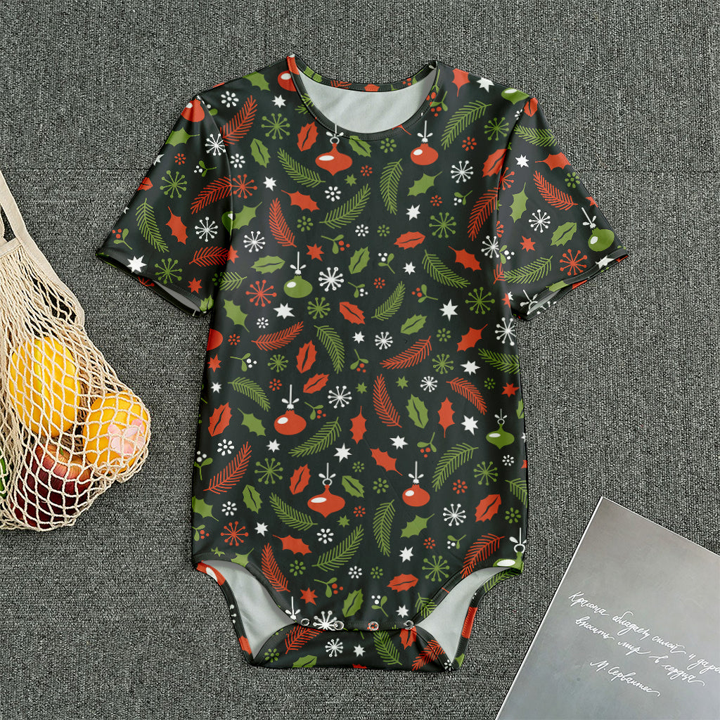 Christmas Decorations Pattern Print Men's Bodysuit