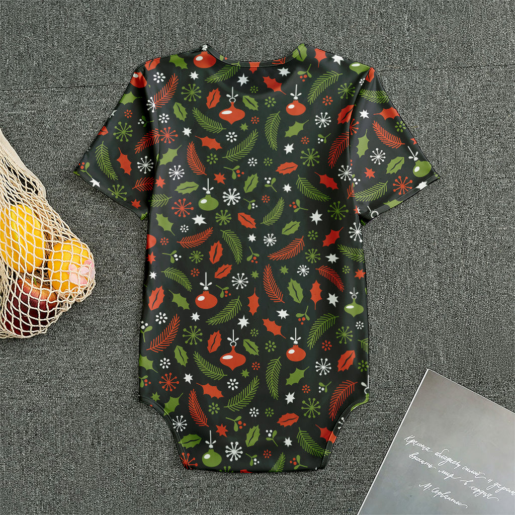 Christmas Decorations Pattern Print Men's Bodysuit