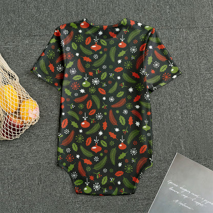 Christmas Decorations Pattern Print Men's Bodysuit