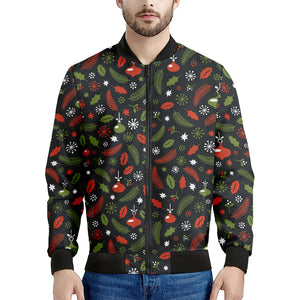 Christmas Decorations Pattern Print Men's Bomber Jacket