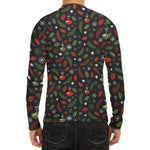 Christmas Decorations Pattern Print Men's Long Sleeve Rash Guard