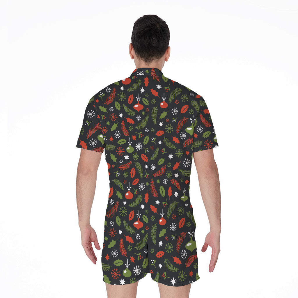 Christmas Decorations Pattern Print Men's Rompers
